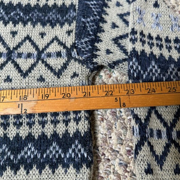 Vintage Valenhan Sweater Mens XL 100% Acrylic Beige & Navy Aztec Pattern - Picture 6 of 9
